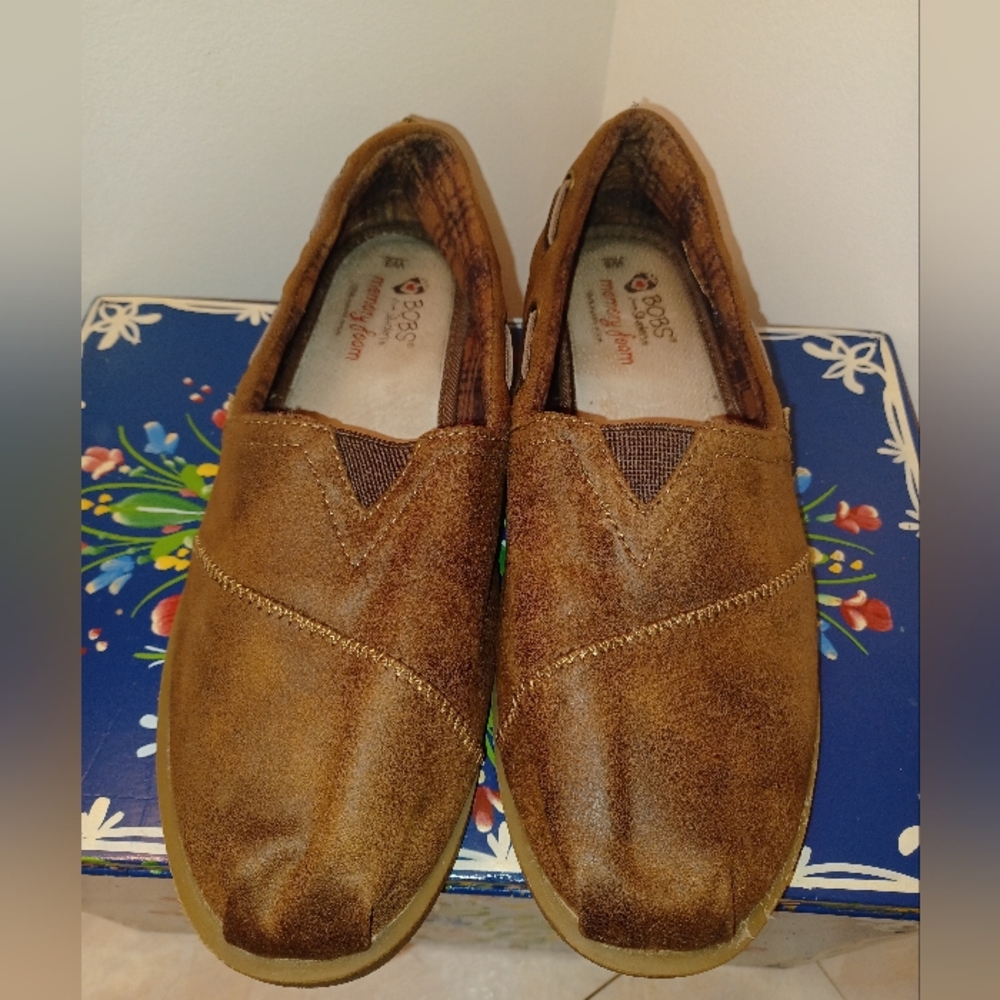 Bob's from Skechers memory foam shoes.